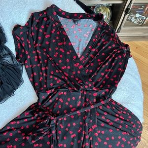 Torrid Black dress with Cherries